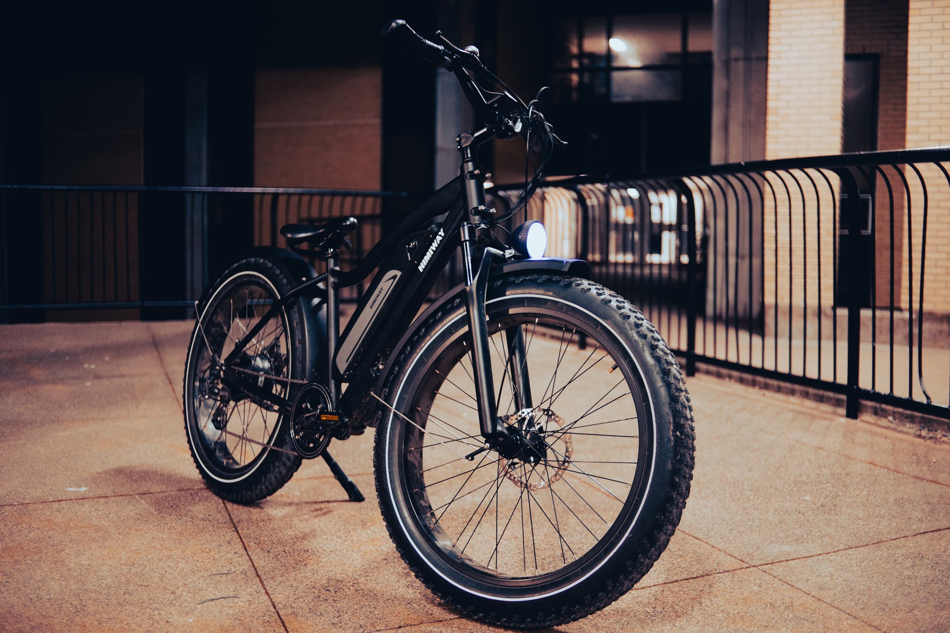 bicycle on a concrete pavement